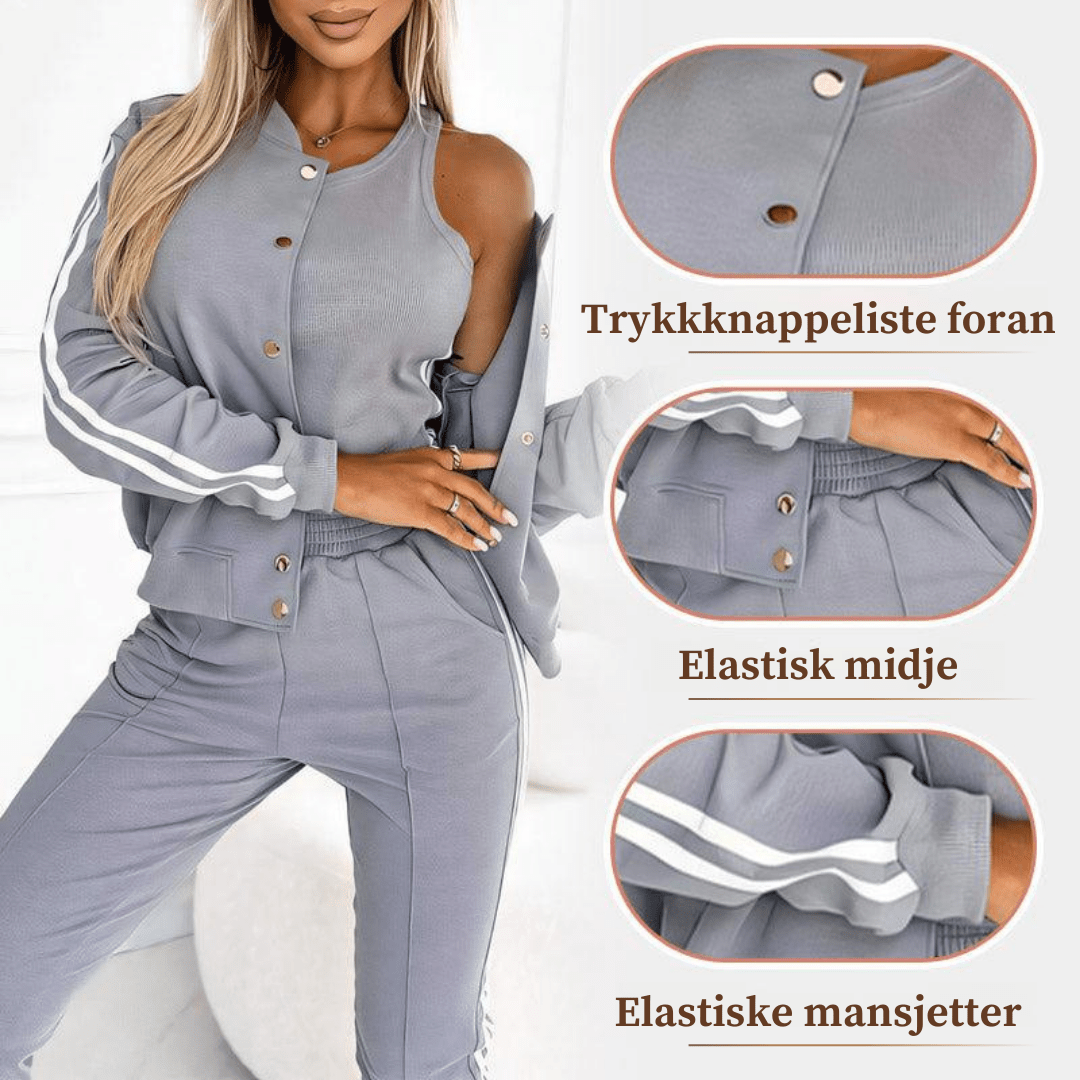 ASHLEY | 3-TEILIGES SET MIT BASEBALLJACKE &amp; HOSE