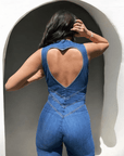 CAPRI | FIGURFORMENDES DENIM-JUMPSUIT