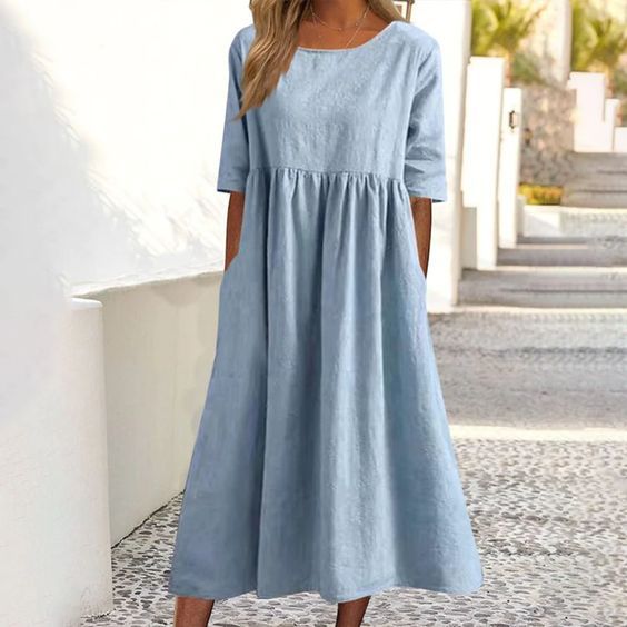 IVY | MIDI - KLEID MIT HALBEN ÄRMELN - Nordic Boutique & Co.