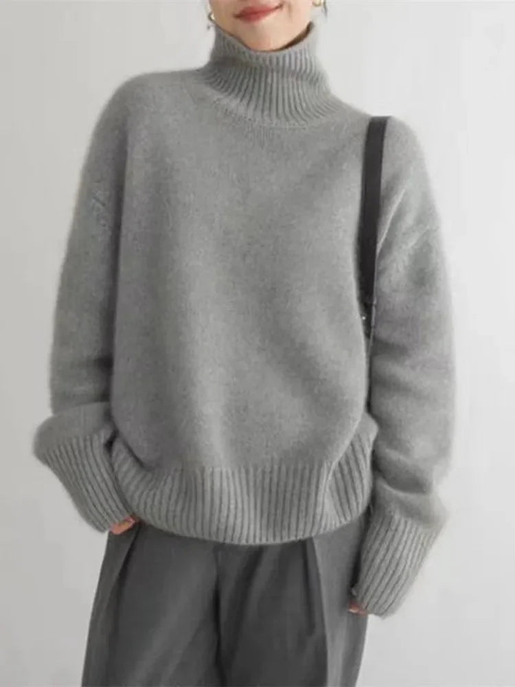 LINETTE | HOHER KRAGEN PULLOVER - Nordic Boutique & Co.